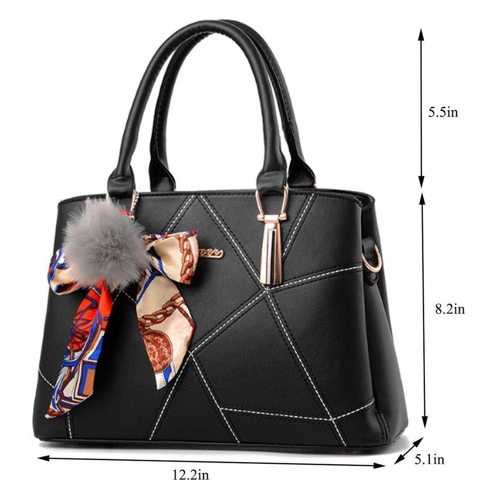2164 Leather Handbags Purses Top-handle Totes Satchel Shoulder Bag - Picture 5 of 7
